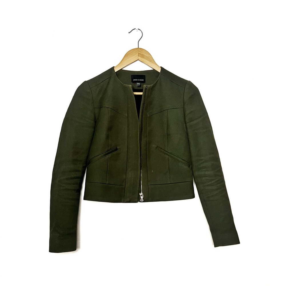 Judith & Charles | Olive Crop Jacket